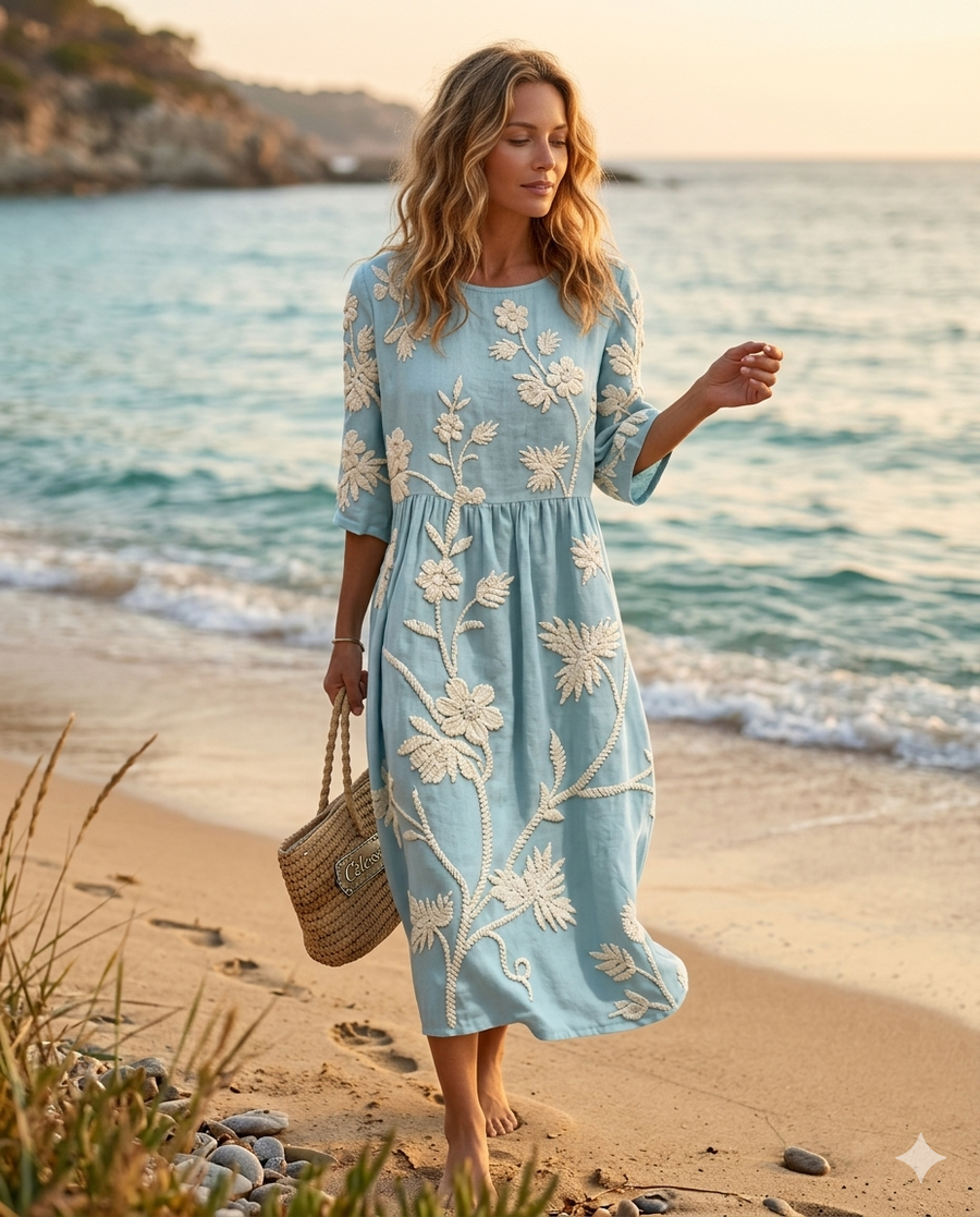 Vestido Brisa Bordada