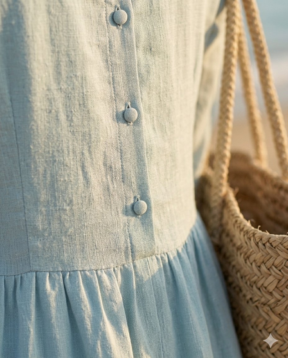 Vestido Loto Celeste