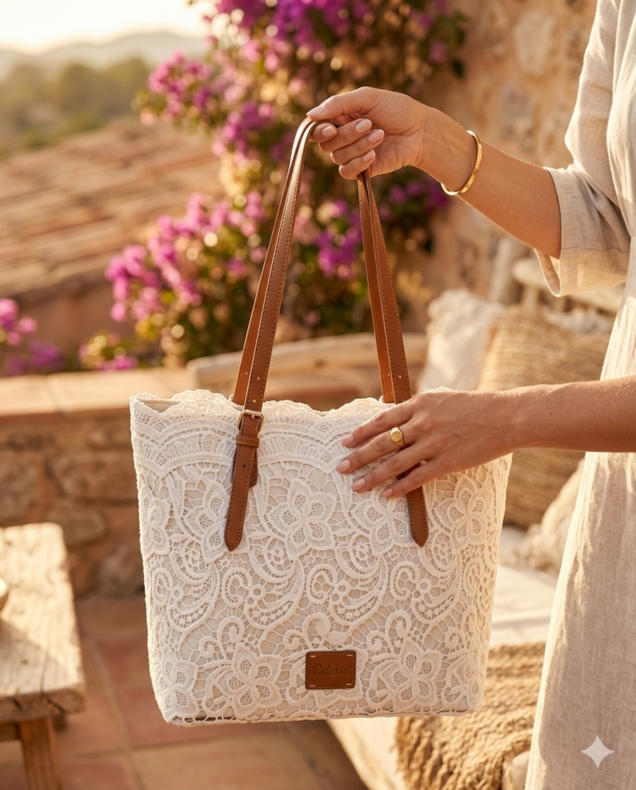 Bolso Encaje Marfil