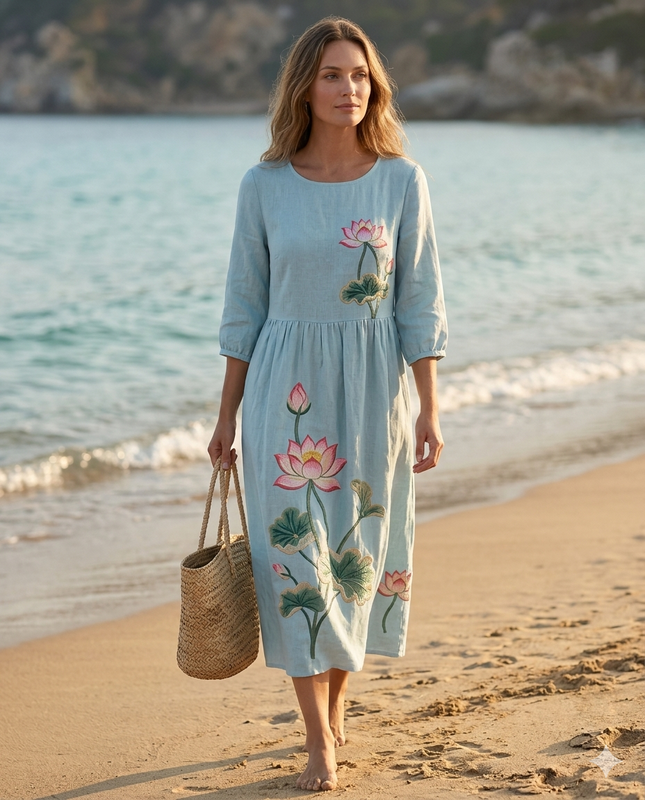 Vestido Loto Celeste