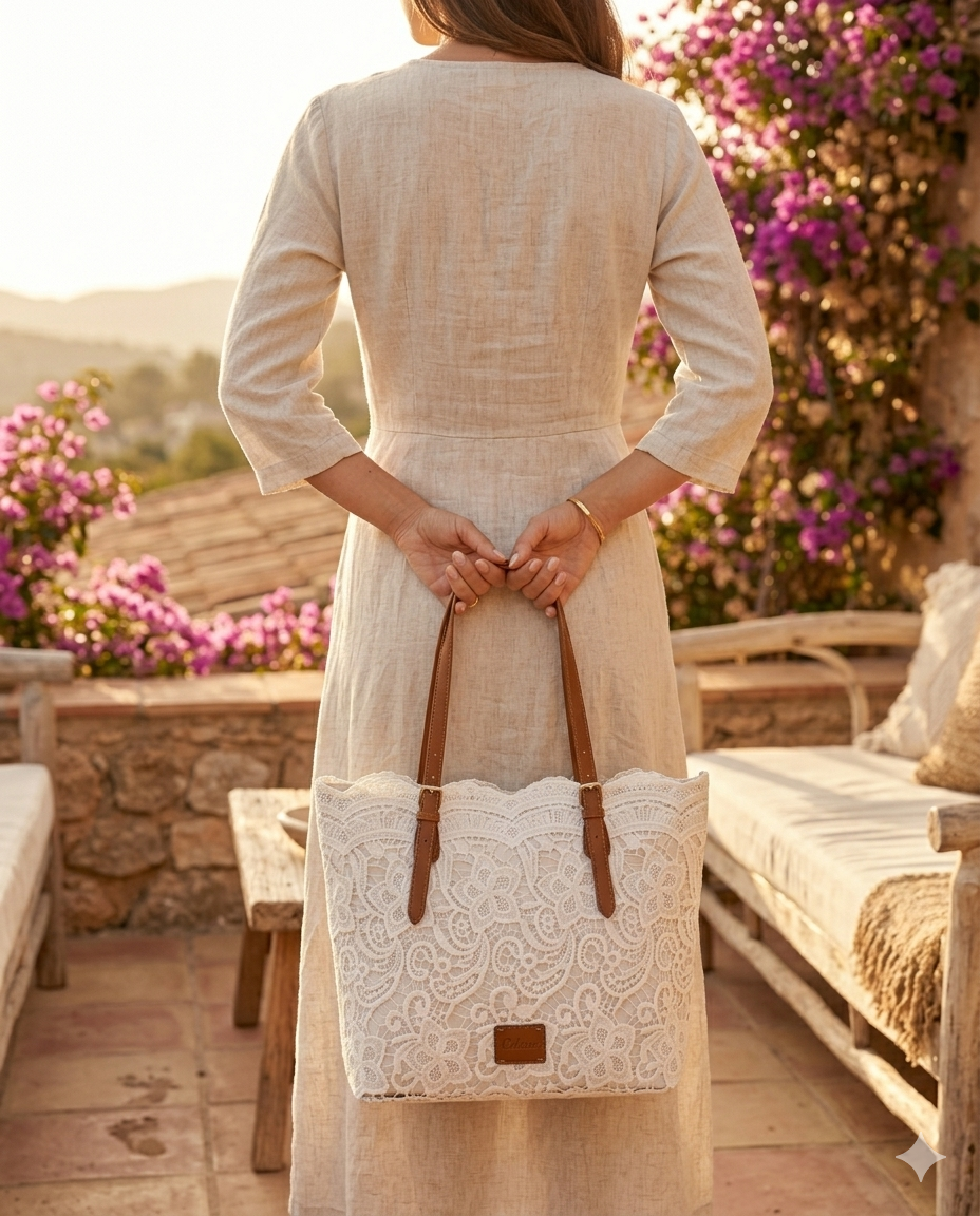 Bolso Encaje Marfil