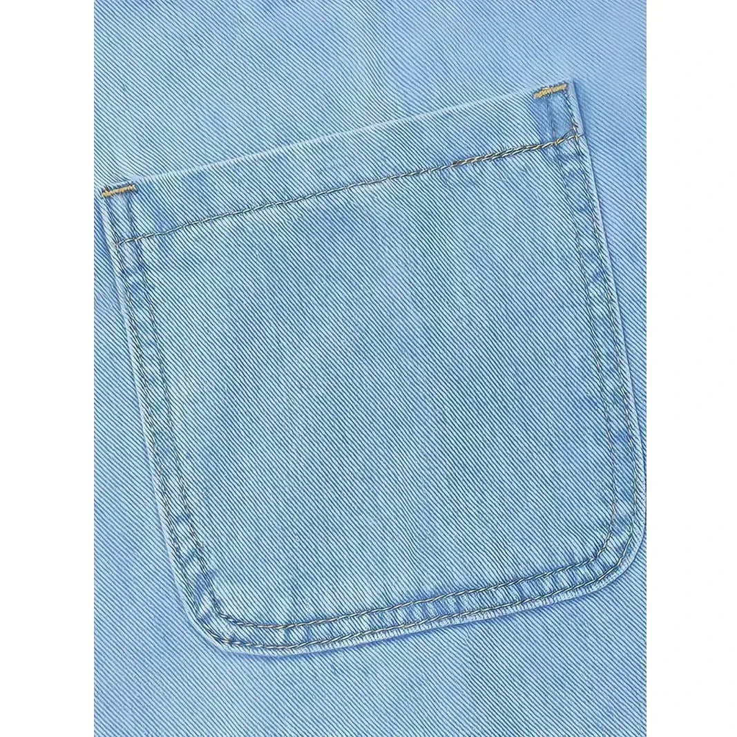 Honorata™ | Vestido de mezclilla sin mangas con fruncido