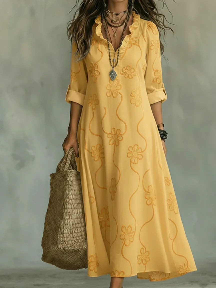 Bonifacia™ | Long Linen Dress