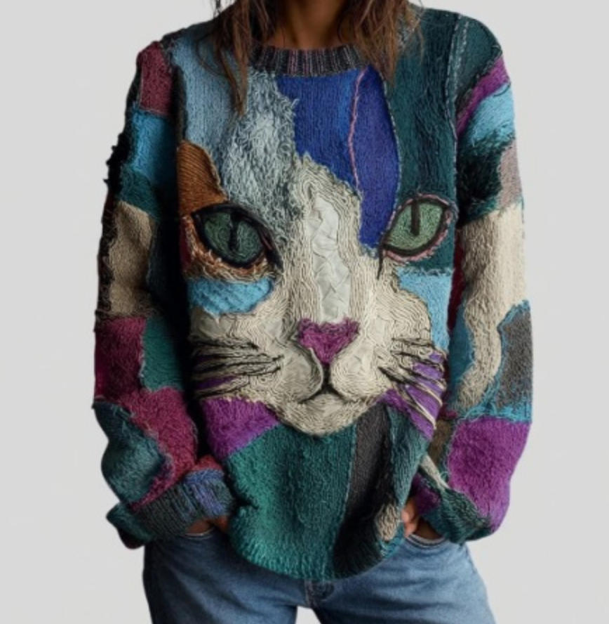 Zaira | Top Artístico con Diseño de Gato