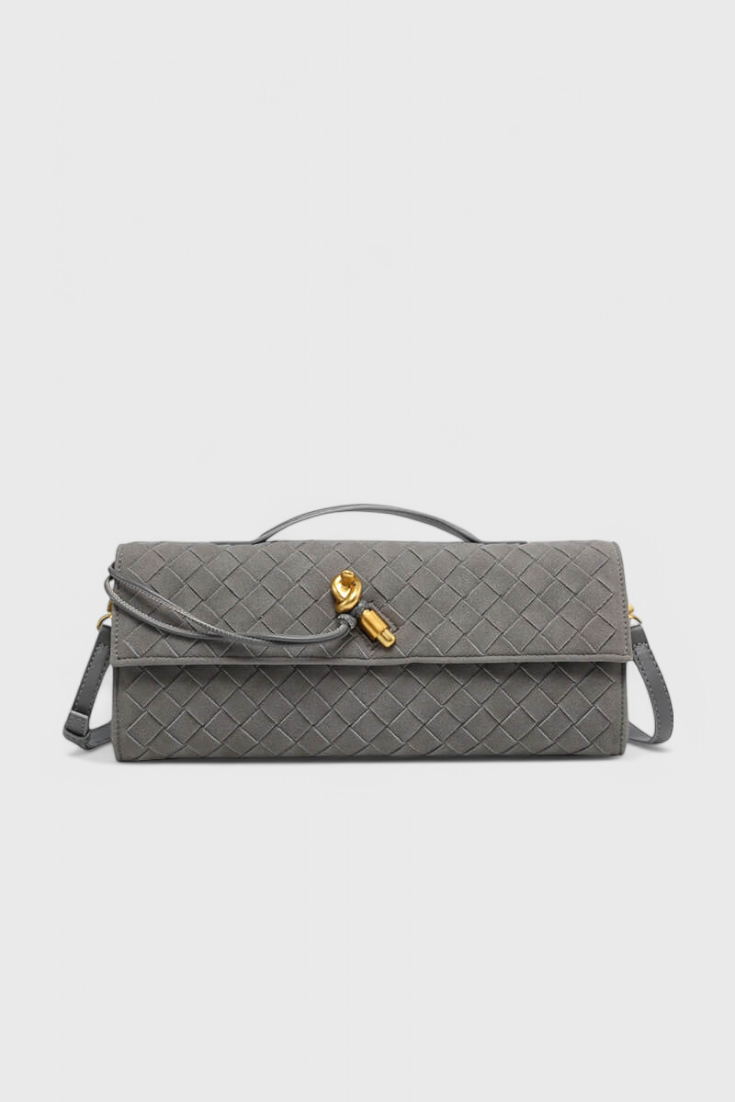Bolso de Hombro Clásico de Ante Melanie