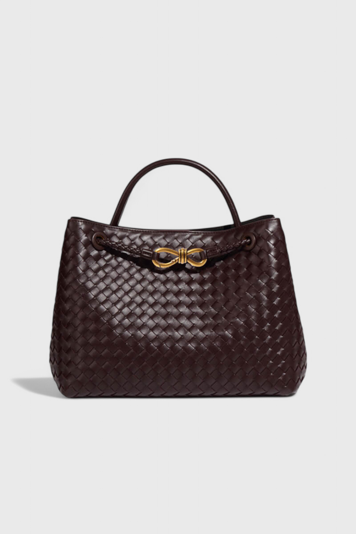 Bolsa Diaria Tejida en Color Índigo