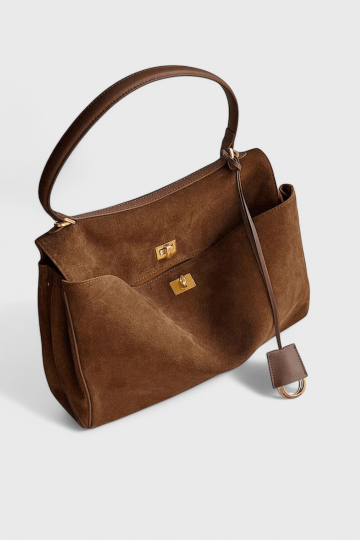 Bolso de Hombro de Ante Henna